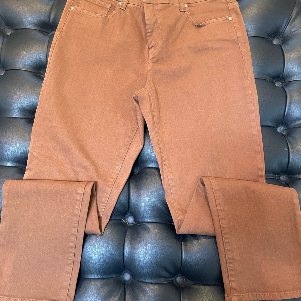 Brown skinny jeans